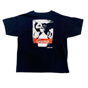 Gremlins Gizmo T Shirt Graphic Tee Men Extra Large XL 80's Retro Spell Out Black